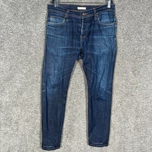 Unbranded Brand Selvedge Jeans Mens Size 31‎ Tight Fit Blue Line Selvedge Denim